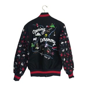 Opening Ceremony Never Eat Shredded Wheat‎ Wool Blend Embroidered Varsity Jacket